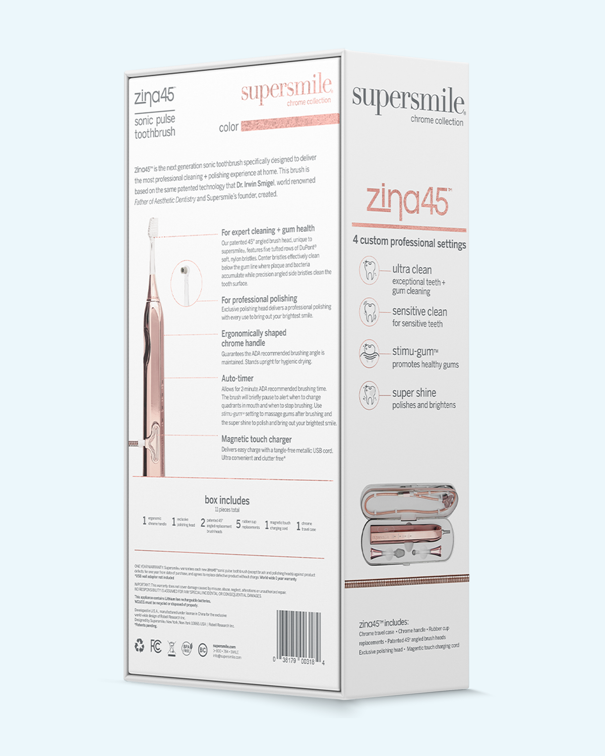 Zina45™ Deluxe Sonic Pulse Toothbrush | Supersmile – supersmile